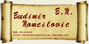 Budimir Momčilović vizit kartica